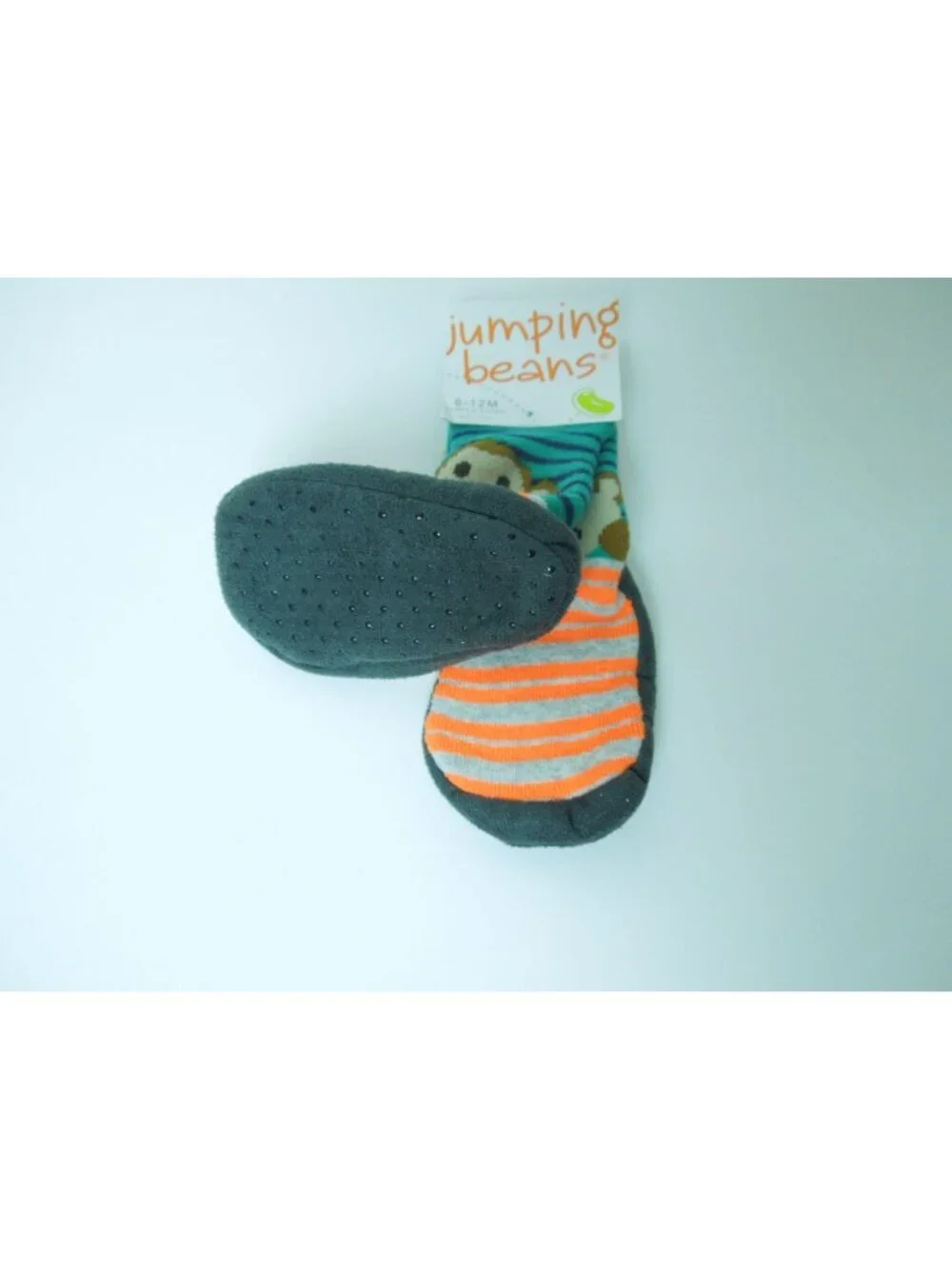 Jumping Beans Baby Boy Toddler Monkey Slipper Sock Size 6-12 Months